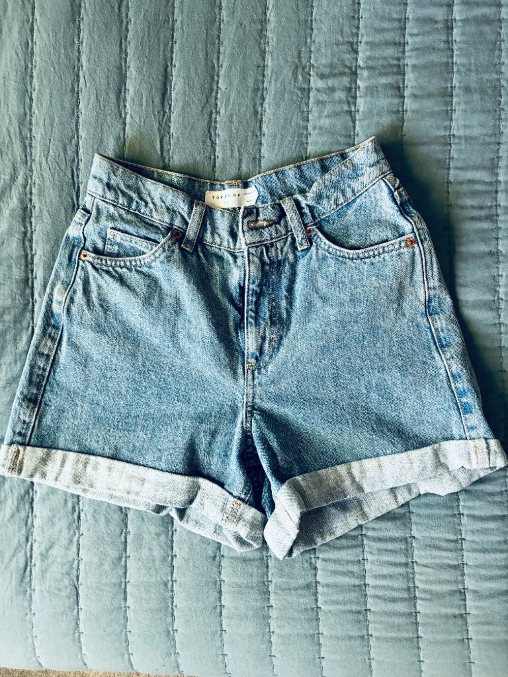 Topshop Mom High-Waisted Shorts, Size 27